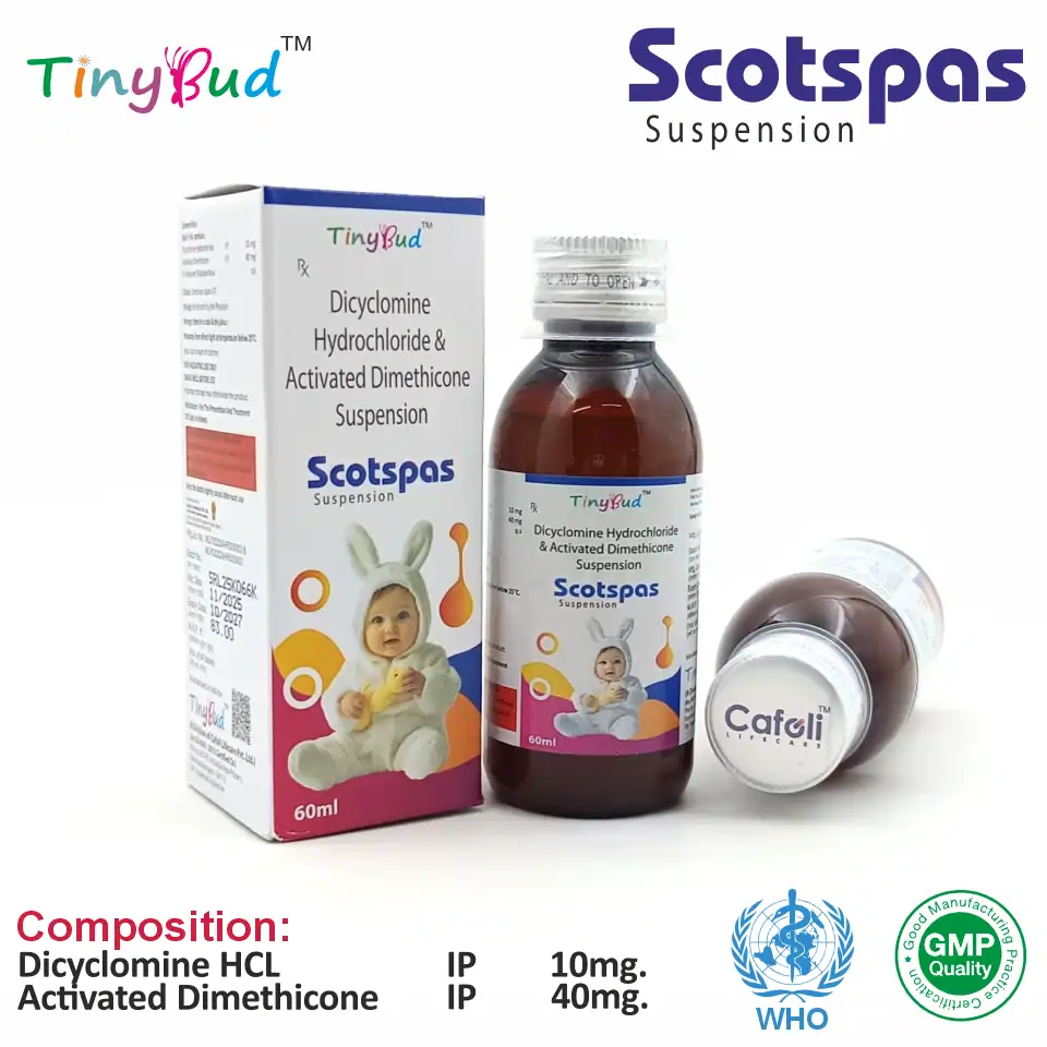 Dicyclomine 10mg + Dimethicone 40mg Syrup | Best Price for PCD Pharma Franchise